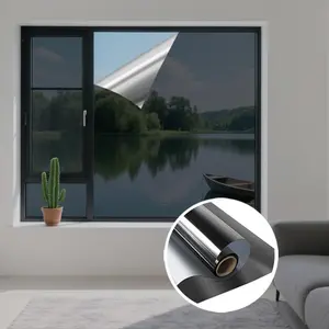 A roll of window privacy film window color, family during the day mirror glass window cover, heat UV blocking, visible appearance, apply to the home, office, restaurant or classroom, reduce glare film