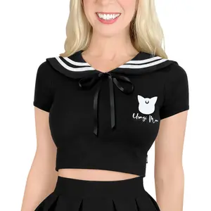 Littleforbig Kawaii Sailor Collar Crop Top - Usagi Sailor