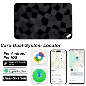 2026 Dual System Smart Wallet Location Card | Compatible with Apple Find My and Android | Rechargeable, IP68 Waterproof, Global Tracking (Suitable for Luggage/Passport/Wallet/Backpack)