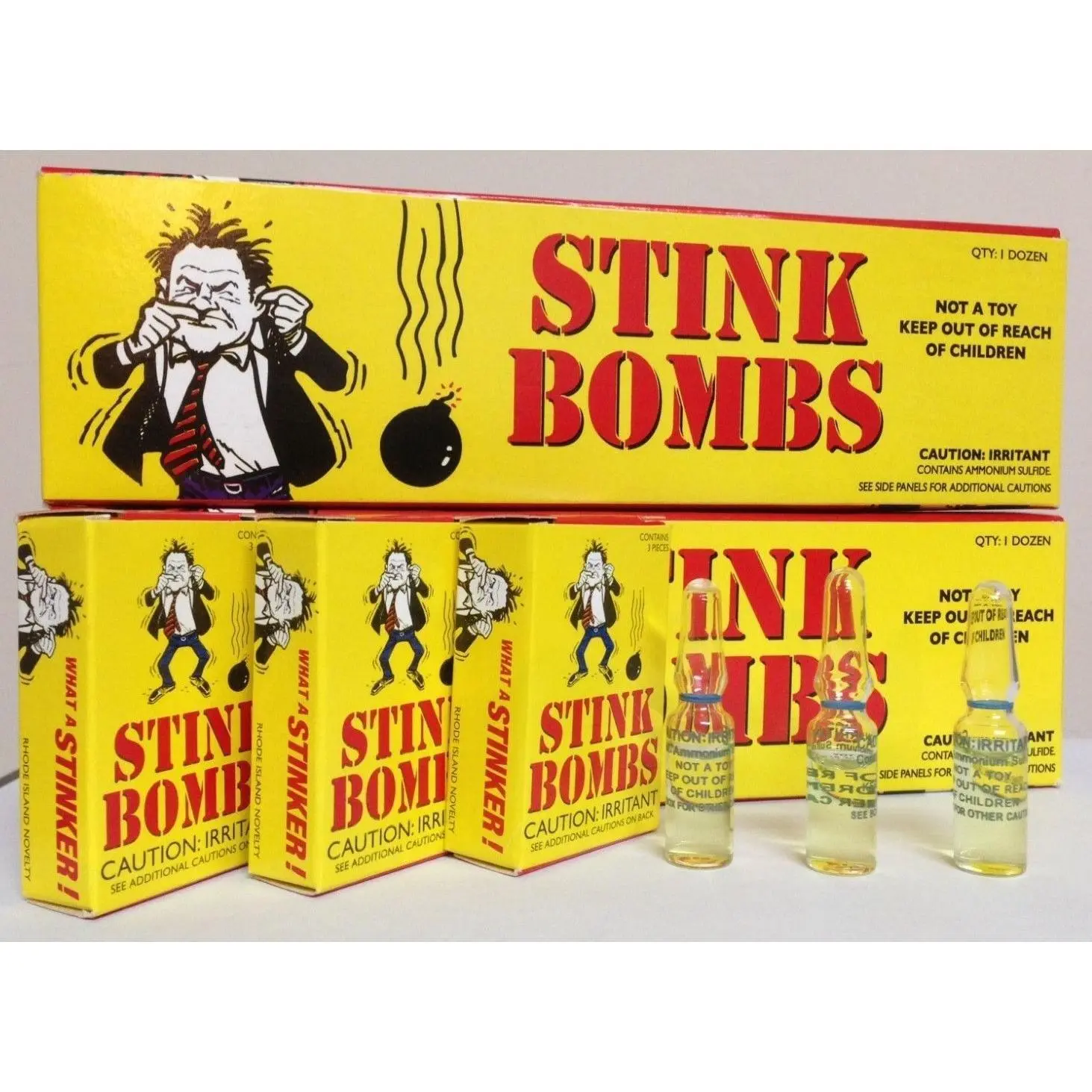 1296 Glass Stink Bombs (432 boxes of 3)  Gag Prank Novelty ~ Bulk Wholesale Lot