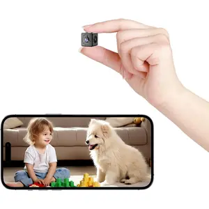 2K HD WiFi Mini Nanny Cam Black with Motion Detection Night Vision Car Home Security Spy Camera