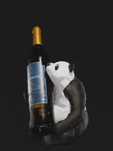 Panda wine bottle holder, 3D printed wine holder, giant panda wine rack, cute animal wine holder, panda bear decor, unique panda lover gift