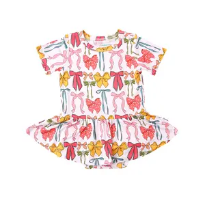 Eliza TUTU Soft Bamboo Baby Dress with Shoulder Snaps - 3 Snap Bottom for Easy Diaper Changes & Stretchy Bamboo Viscose Fabric