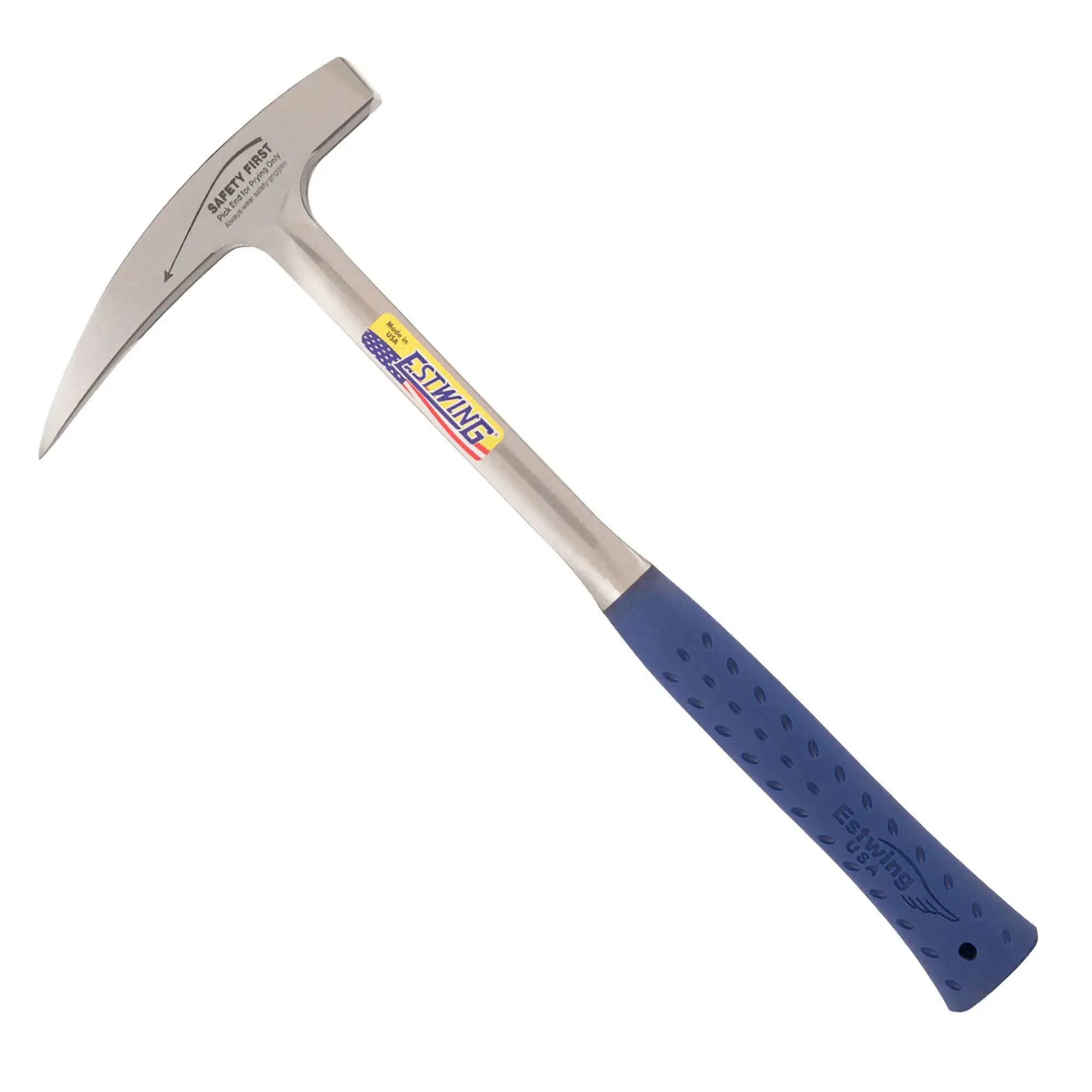 Estwing Rock Pick Long Handle - 22 oz Geology Hammer with Pointed Tip & Shock Reduction Grip