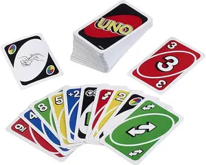 Classic Colour & Number Matching Card Game - 112 Cards - Customizable & Erasable Wild - Special Action Cards Included - Gift for Kids 7+, W2087
