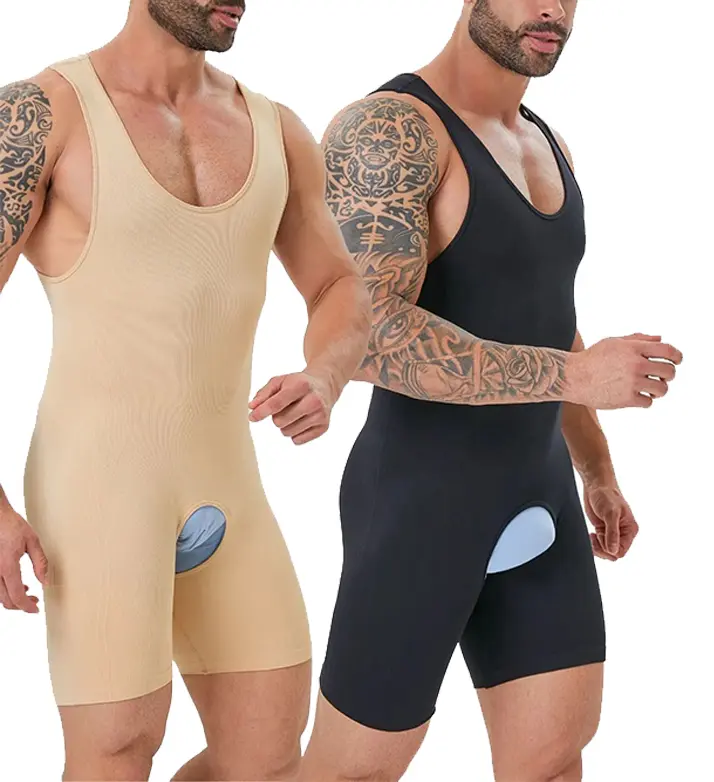 New Men Full Body Shaper Underwear Compression Bodysuit Breathable Tummy Control Shapewear Abdomen Waist Trainer Corset Menswear Slim Fit Socks Bestie