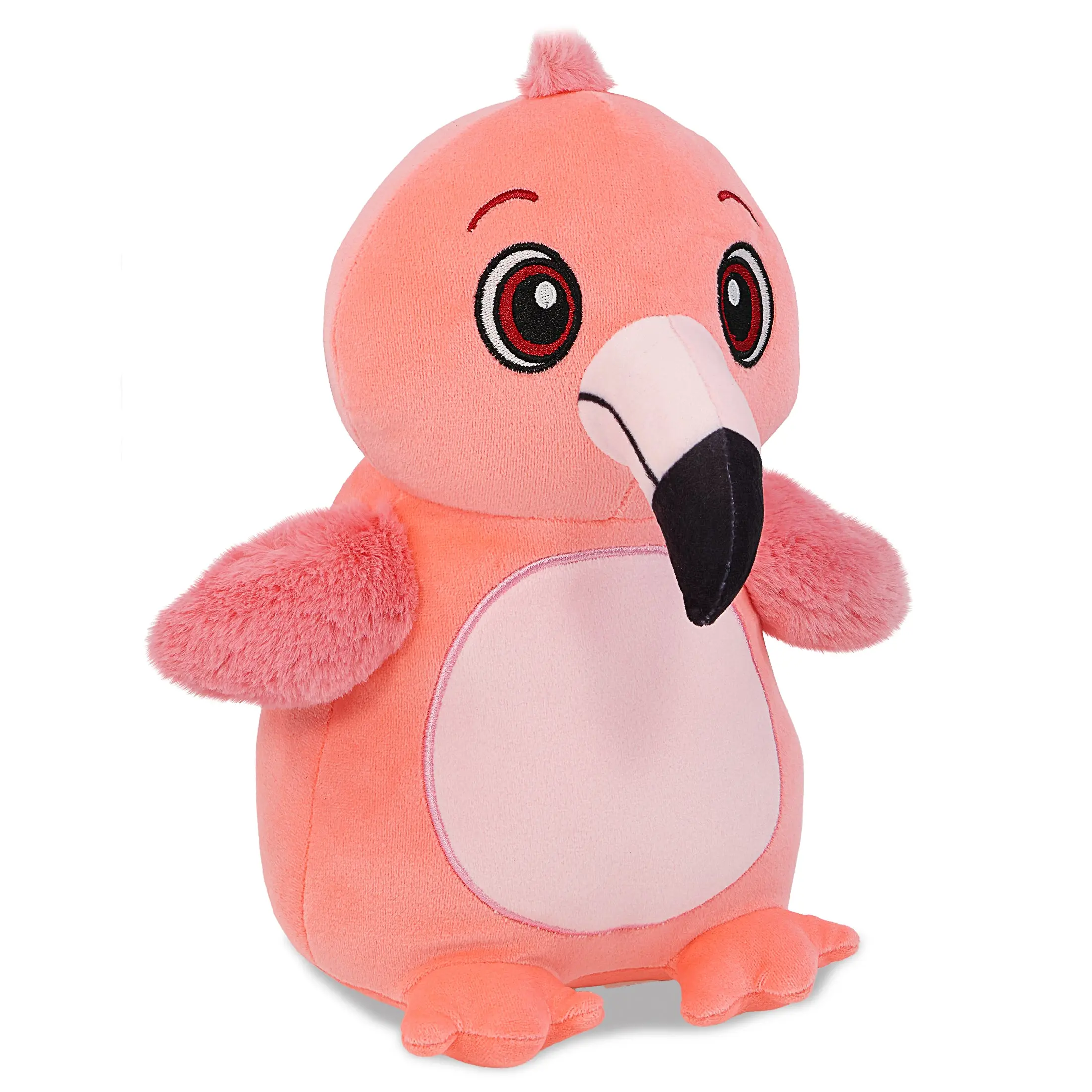 DOLLIBU SNUG-MOOSHIES Soft Squishy Polyester Standing Flamingo Bird Toy - 9lx7wx10h Inches, Easy Handling, Unisex Sensory Play Toy for Adults, Bedrooms Decor