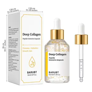 BARUBT Deep Collagen Peptide Ampoule Syringe Serum 50ml Anti Aging Concentrate for Skin Care Intensive Ampoule with Peptide Formula and Syringe Design