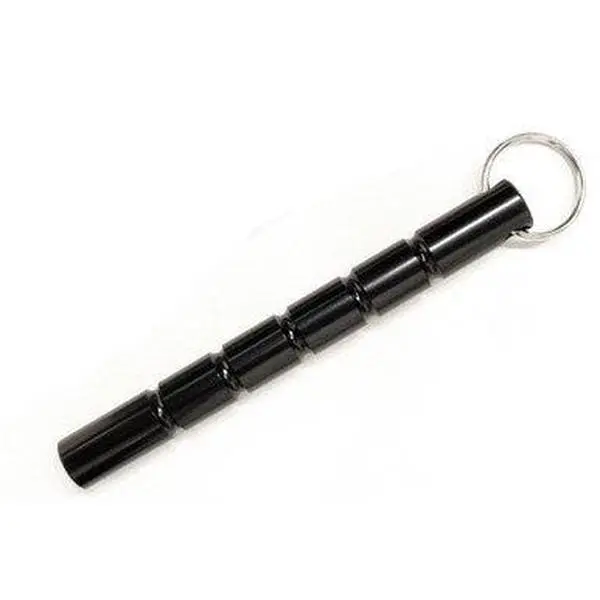 RUKO K4434BL, Aluminum 5-1/2" Kubaton Defense Stick with Key Ring, Black