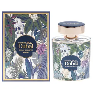 Haramain Amber Oud - Palm Dubai Extrait De Parfum Spray 3.33 oz - Fresh Fragrance with Lavender, Bergamot, Apple, Geranium, and More