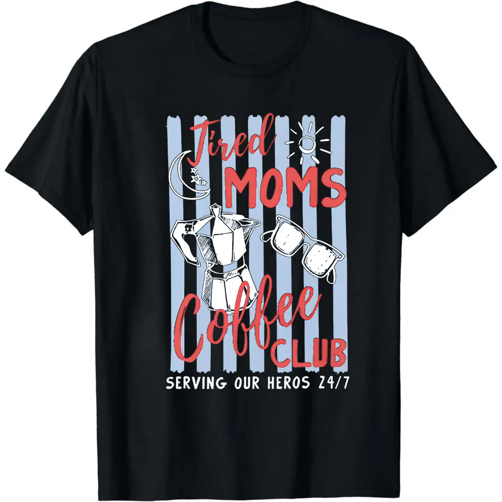 Tired Moms Coffee Club Shirt First Time Mom Gift Chaos Coordinator Tee Trendy Summer Graphic Tee Outfit For Mom Plus Sizing