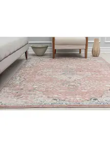 Rugs America RA28267 8 x 10 ft. Harper HY50B Amaranth Transitional Vintage Pink Area Rug