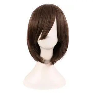 14 Inch /35 cm Female Models Medium Length Straight Hair  Bob Wig (Brown)