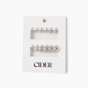 Cider [2 colors, size One Size-One Size] Geometric Hoop Earrings Set, Alloy Decor for Wedding Clothing, Dress Accessories for Dialy Casual Date Work