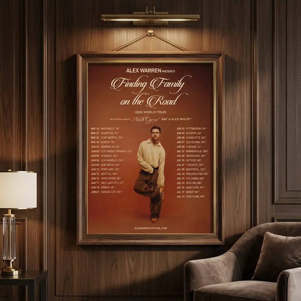 Alex Warren My First Arena Tour Poster 2026 – Concert Print, No Frame