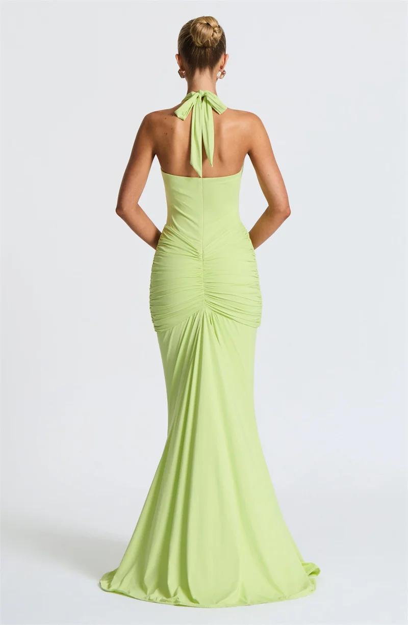 Women's Backless Bodycon Dress, Elegant Solid Color Sleeveless Dress, Ladies Summer Clothes, Elegant Evening Gown