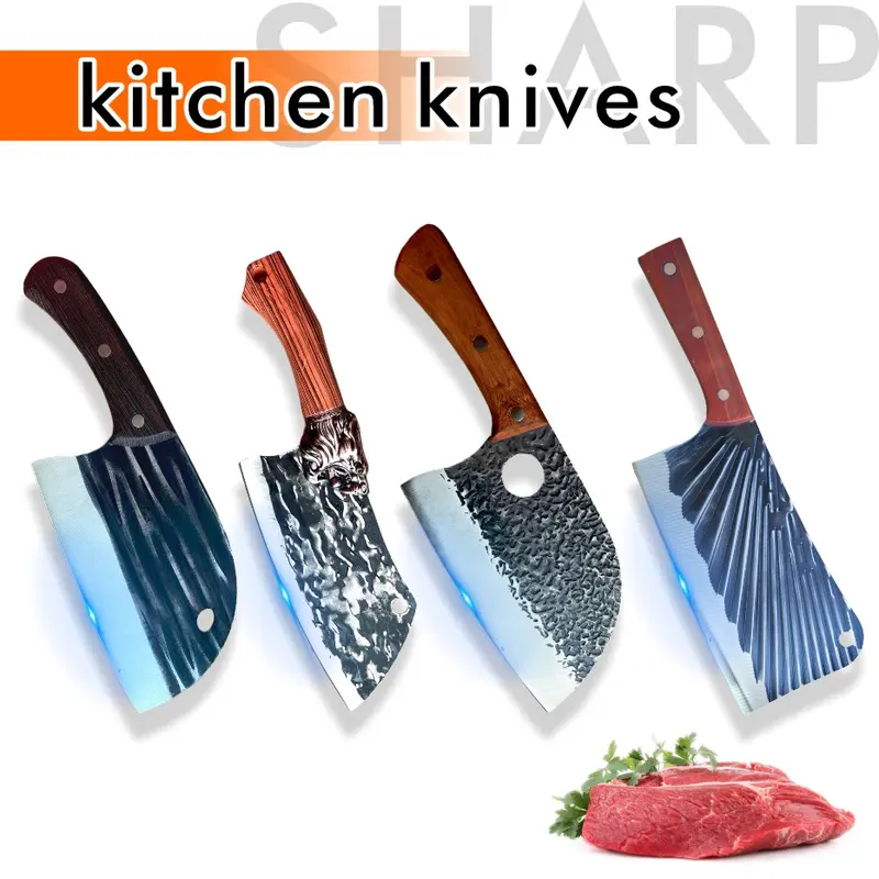 Premium Stainless Steel High Hardness Kitchen Chef Knife - Durable Multipurpose Cooking Cutlery for Daily Meat Cutting, Veg Slicing, Fruit Prep, High Hardness Knives