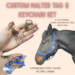 Custom Halter Tag & Keychain Set