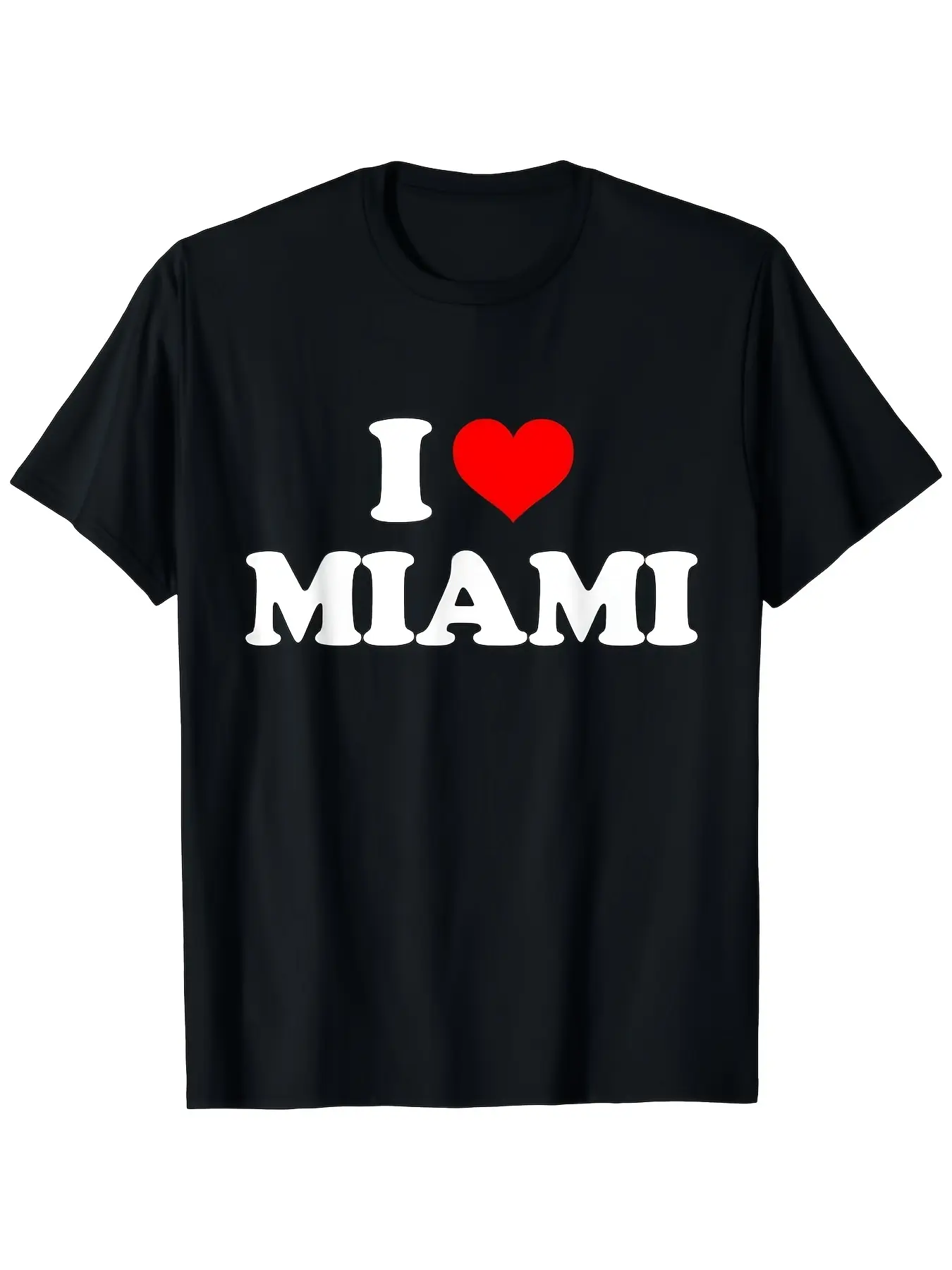 Miami I Heart Miami I Love Miami T Shirt Super Sof unisex soft cotton short sleeve t shirt, vintage graphic casual tee for men women teens, perfect birthday holiday gift for camping travel gym daily street  wear