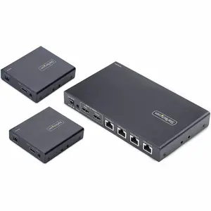 StarTech.com 4-Port HDMI Extender and Splitter Over CAT6, 4K 60Hz, Up to 230ft (70m), 1x4 HDMI over Ethernet Distribution Kit, 1 In 4 Out