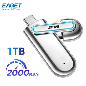 EAGET 1TB Type-C Flash Drive, High Capacity High Speed 2000MB/s, Video External Storage Flash Drive,Type-c Interface For Data Storage ,Plug And Play, Picture Video Backup Reliable Storage ,File Storage