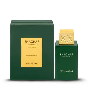 Swiss Arabian Shaghaf Oud Royale Spicy, Oud, Aromatic Fragrance - Notes of Saffron and Lavender - Perfume for Women and Men - 2.5 oz EDP Spray