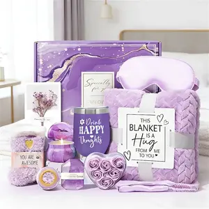 Bath Gift Set Spa Candle Box, Party Favor, Valentine's Day Party Birthday Wedding Travel Memorial, Perfect Gift for Colleagues Friends, premium Gift Box Packaging