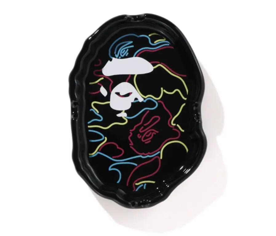 Bape Ape Head Ashtray Black Neon Camo