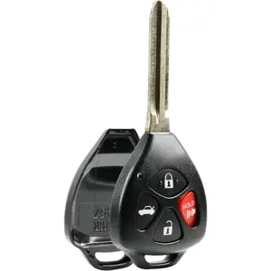 Key Fob Keyless Entry Remote Shell Case & Pad fits Toyota 2008-2013 Avalon / 2007-2011 Camry / 2008-2013 Corolla / 2009-2014 Venza (HYQ12BBY, GQ4-29T)