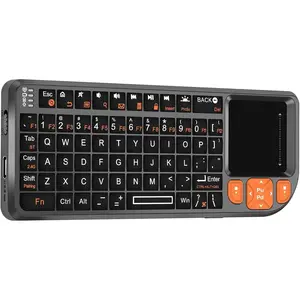 Mini Keyboard with Touchpad,  + 2.4G Dual-Mode Ultra-Thin Portable Keyboard | Rechargeable Keyboard with 7-Color Backlit for Tablet/PC/phone/TV, Suitable for travel, office, and  use