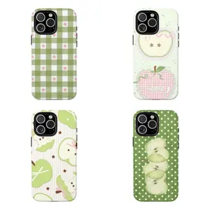 Green Apple Cottagecore Phone Case | Soft Pastel Aesthetic,For iPhone 17 Pro Max 16 15 14 13 12 11 for Samsung S21 S22 S23 S24 S25 Phone Case|Gift for him and her,Phone Accessories