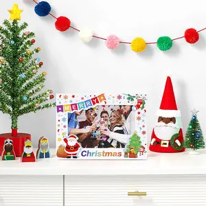 Perfect Christmas Holiday Party Paper Photo Frame, Fits 4x6 Inch Photos, Festive Decoration, Ideal Gift for Family Gatherings