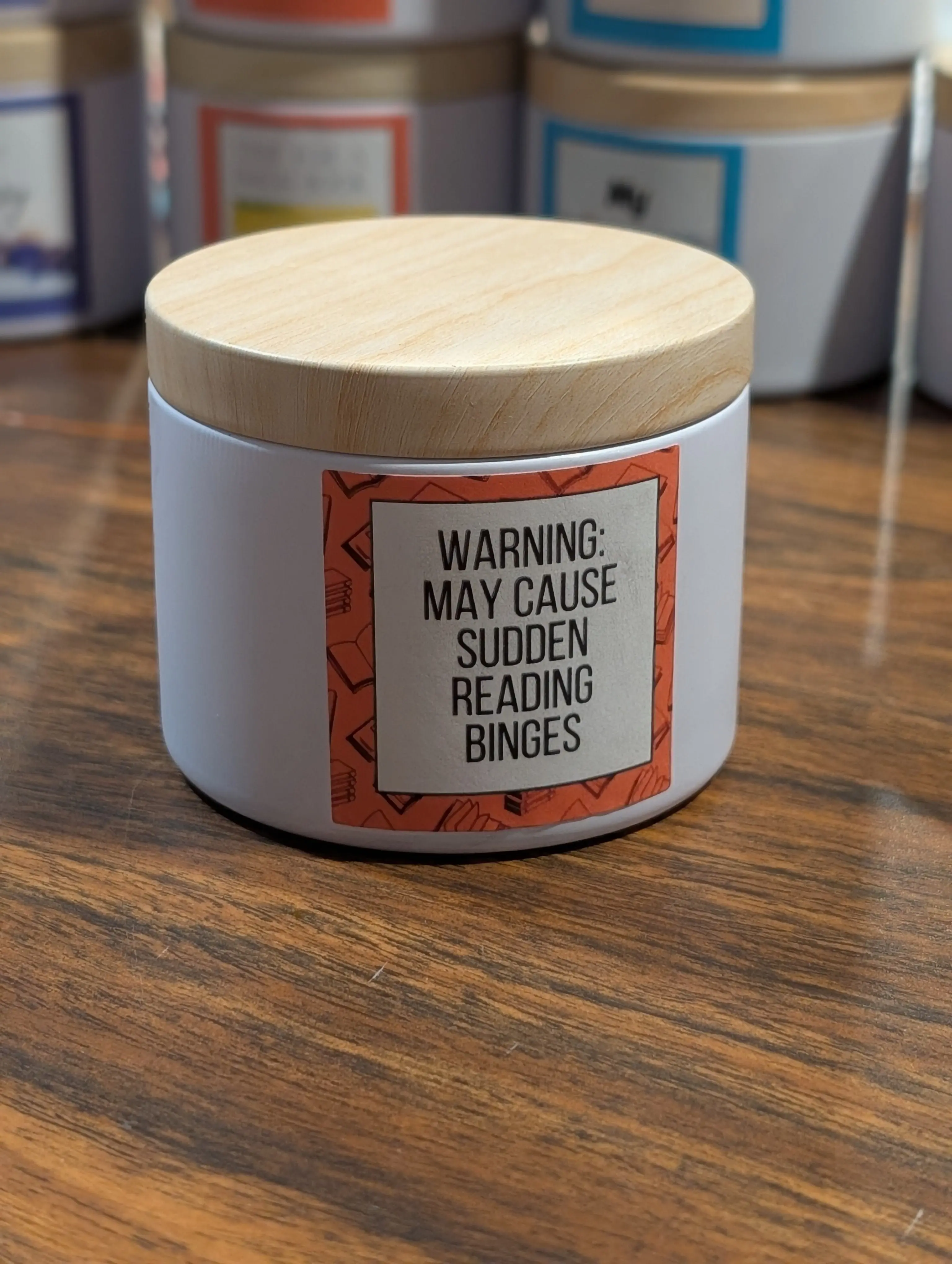 Warning: May Cause Sudden Reading Binges Candle
