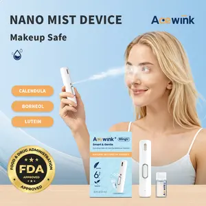 Acewink BlingU Pro-Grade Nano Eye Spa with Lutein & Calendula Instant Relief for Screen Fatigue Makeup Safe Daily Gentle Eye Mist Device