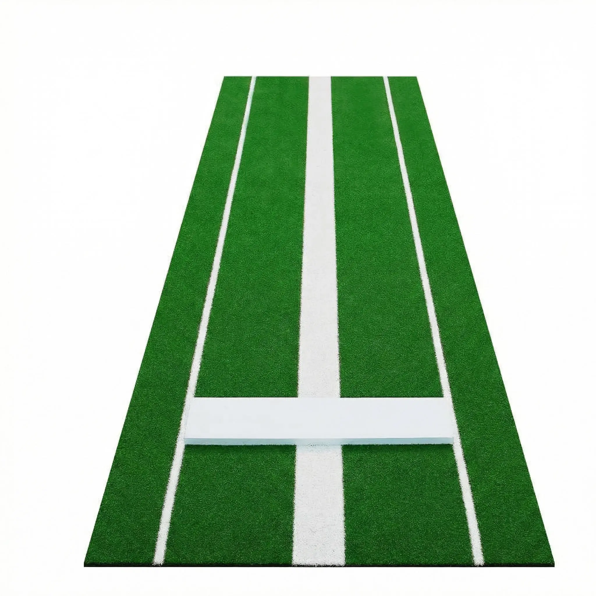 10 x 3 ft Professional Softball Pitching Mat – All-Weather Practice Mat with Rubber and UV-Resistant Turf for Indoor/Outdoor Training, Green drill slot lightweight wheelchair cast iron core deck porch backyard all-terrain wheel automatic rewind pe rattan
