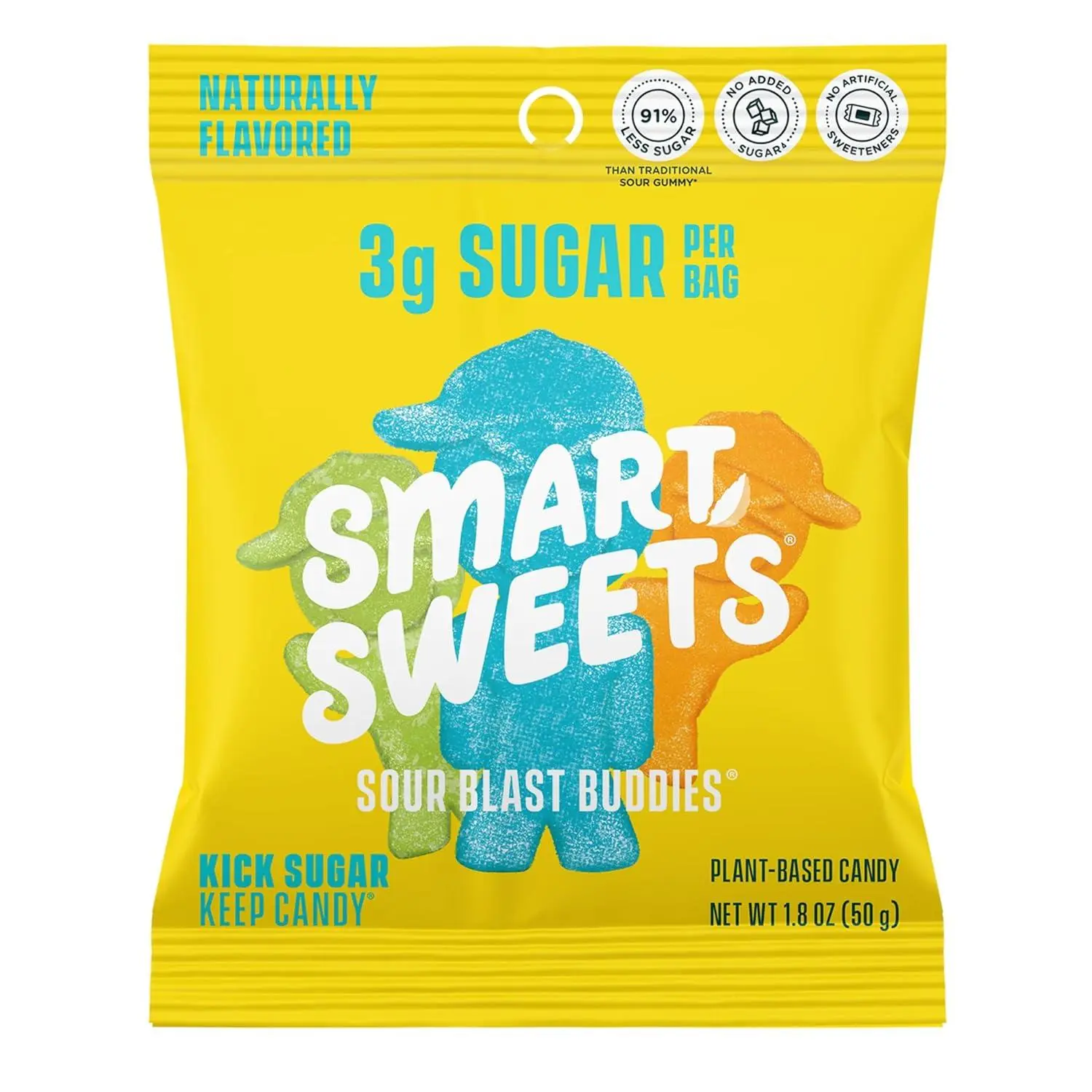 SmartSweets Sour Blast Kids Low Sugar Gummy 1.8 oz 12 ct