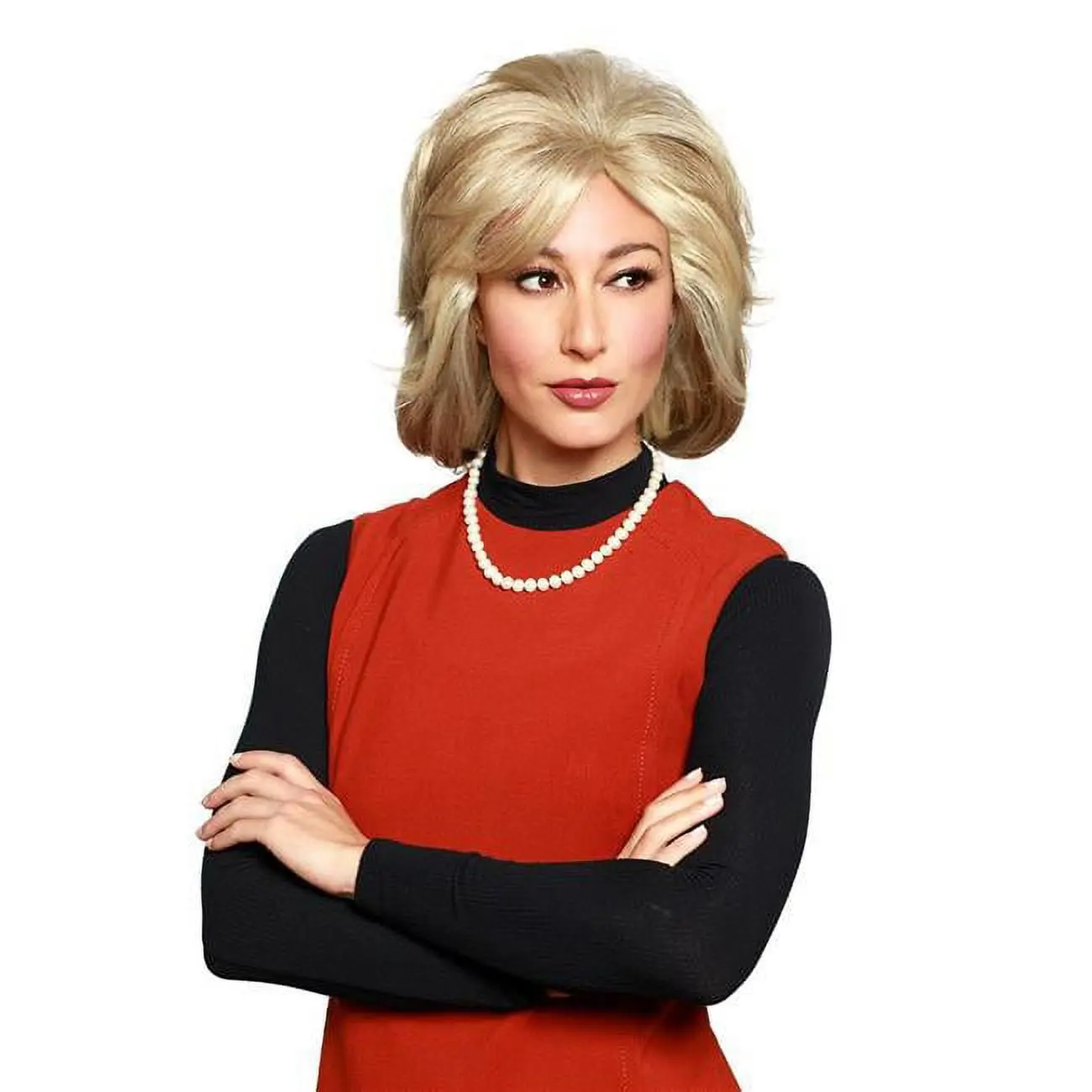 212 MAIN 70s Mom Synthetic Hair Wig - Bold, Retro Vibes, Synthetic Hair Pieces, 1 Size Beauty, Costume Wig Accessory, One Size Beauty