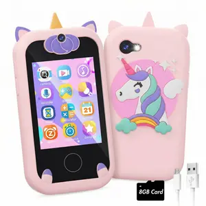 Kids Smart Phone , Christmas Birthday Gifts Age 3-10 Kids Toys Cell Phone, 2.8" Touch with Dual Camera, Game, Music Player,little one, Travel with MP3 Music Player,8GB Card,Children's Day Gifts