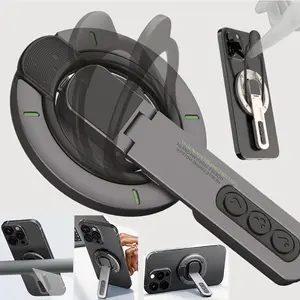 Magnetic Phone Grip for Magsafe Phone Stand 360° Rotation Gym Holder Silicone Finger Ring Dual-Side Magnets Compatible with iPhone 12-16 Series Cellphone Mount