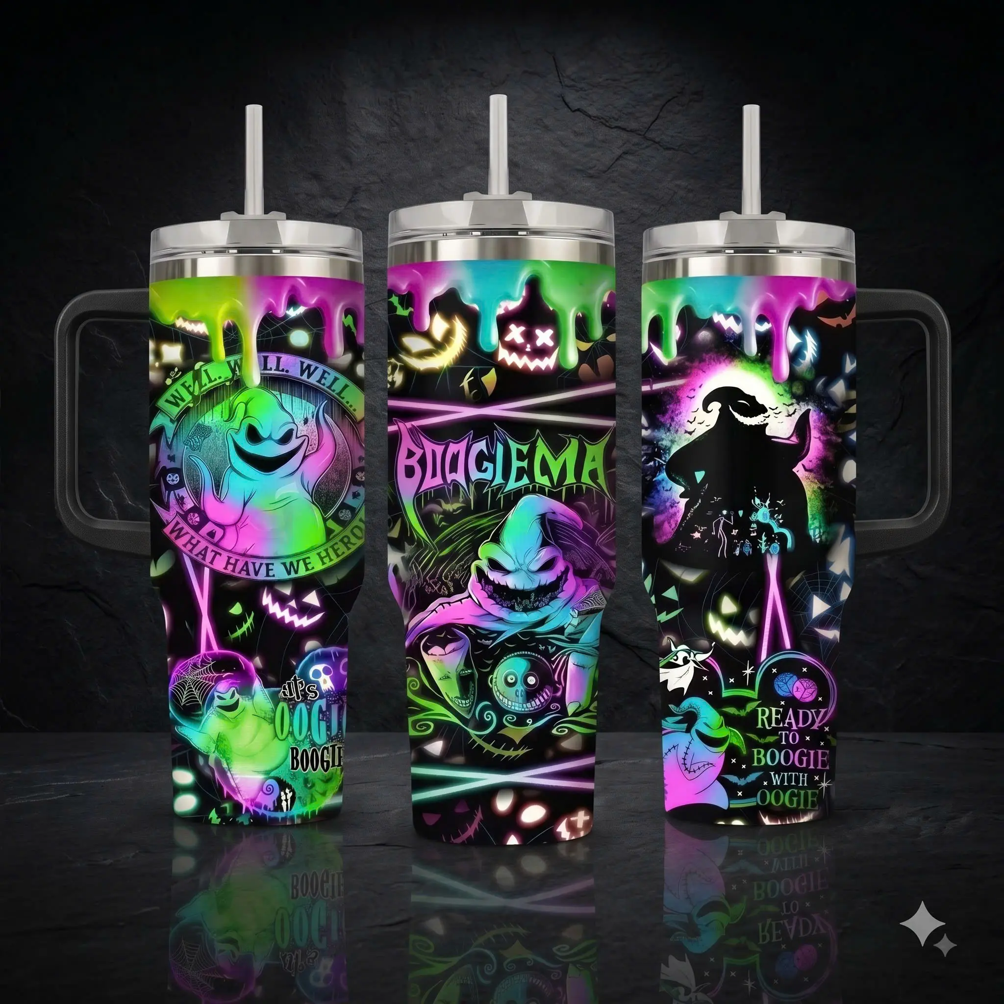 Gambling Bogeyman Vacuum Insulated Tumbler with Lid and Straw - Stainless Steel Travel Coffee Mug Double Wall Hot & Cold Drink Cup Leakproof Portable