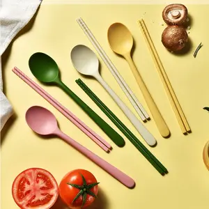 Reusable Silicone Spoon Chopstick Set, Eco-Friendly Portable Utensils, Durable Japanese Style, Perfect for Office Picnic Takeaway, Portable Tableware Set