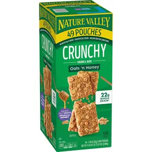 Nature Valley Oats 'n Honey Crunchy Granola Bars 49 ct. Nutritious Oats & Honey Snack