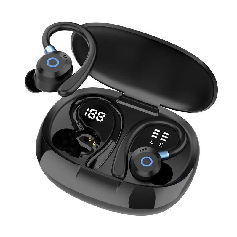 Bluetooth 5.4 Wireless Earbuds - Ear Hook Sport Headphones, HiFi HD Bass Sound, Directional Leak-Free Audio, LED Battery Display Charging Case, 20H Playtime, Lightweight Stable Fit, One-Button Control, Perfect for Workout, Cycling and Everyday Wear