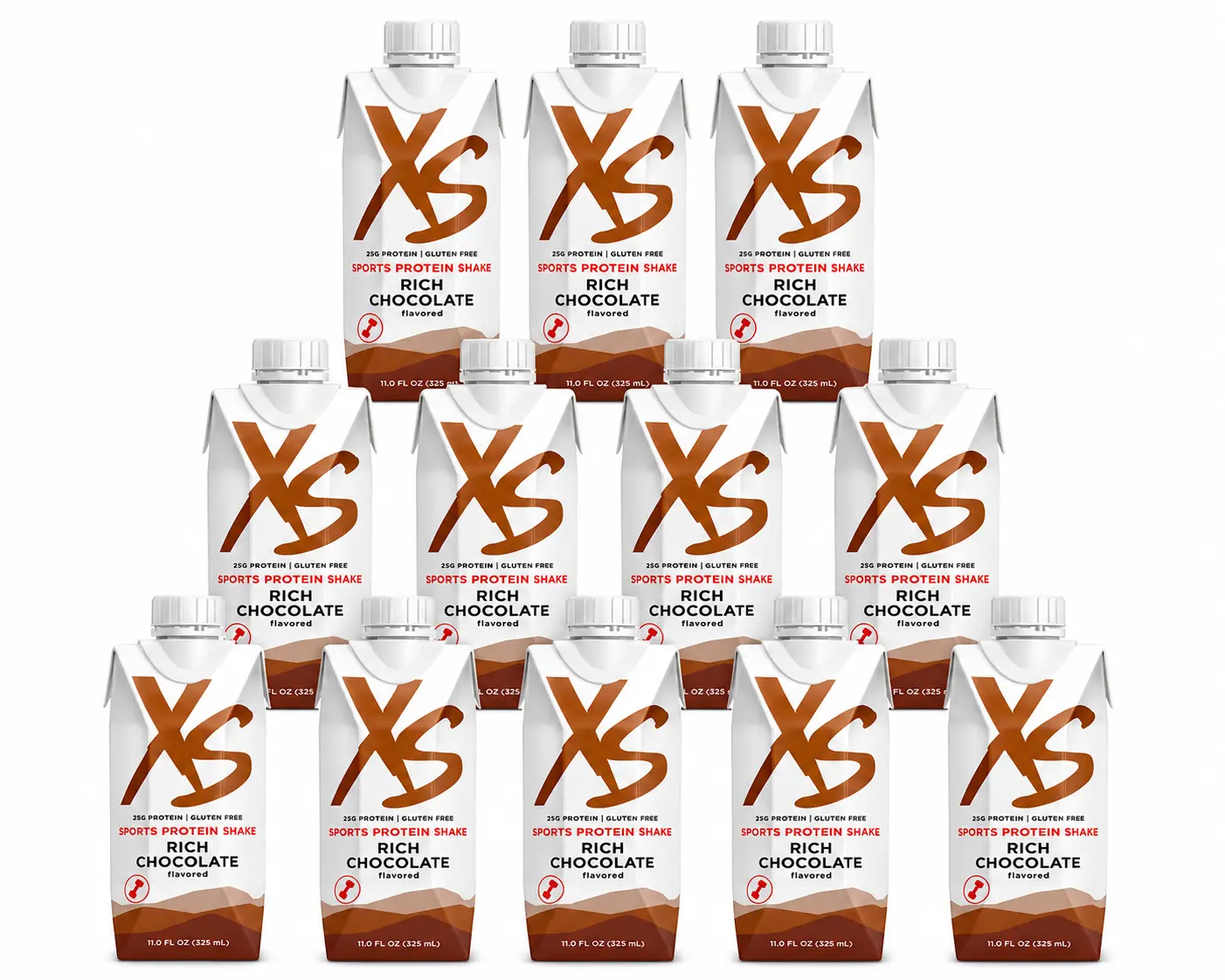 Amway XS Sports Protein Shakes Rich Chocolate, Ready-to-Drink Protein Shake, 25g Protein, 12 Pack, Chocolate Beverage, XS Sports Shake, Ready-to-Drink Shake, Rich Chocolate Flavor, Protein Shake Pack, Chocolate Protein Shake, Sports Protein Beverage Drink