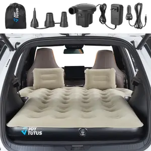 JoyTuTus SUV Air Mattress for Car Camping, 71" L x 55" W x 4" H Thickened & Inflatable Car Mattress for Sleeping Pad, Portable Integrated SUV Camping Bed with 2-in-1 Air Pump, Pillows & Carry Bag