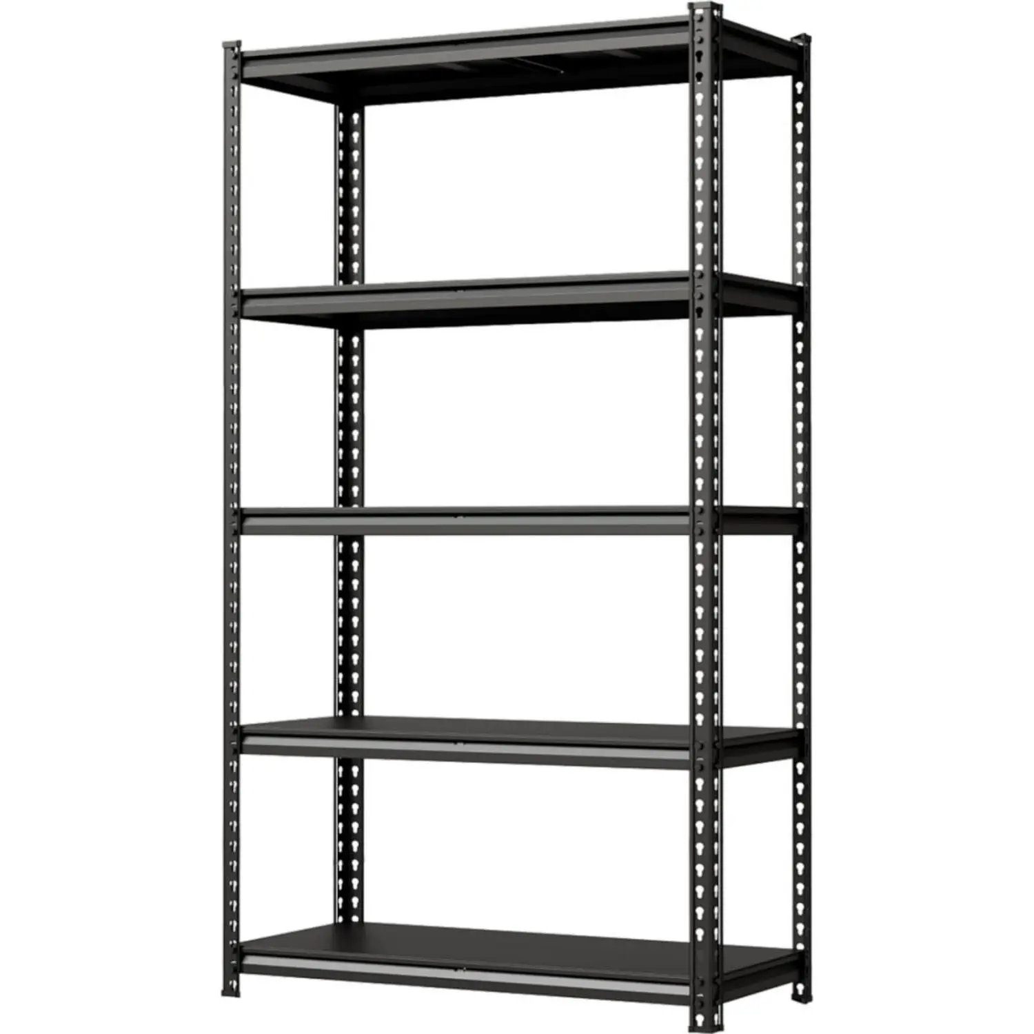 GARVEE Multi-Tier Expandable Storage Shelf, 5-Tier 36"x16"x72" Rectangular Heavy-Duty Modular Split Steel Frame Metal Organizer Shelf, Adjustable Garage Rack, 3850 Lbs Capacity, Matte Black