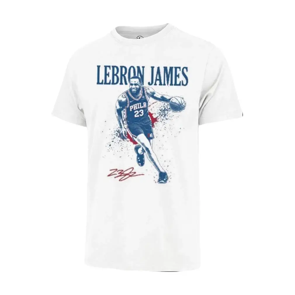 Women's LeBron James 23 Signature Graphic T-Shirt - Vintage Basketball Splatter Print Cotton, Relaxed Fit Shortsleeve Sports Tee, Casual Oversized Streetwear for Birthday, Workout Fan Gift