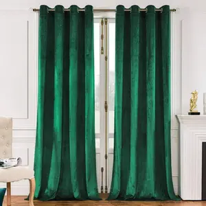 Thick Velvet Blackout Curtain, Heavy Curtain, Ready Made Drape for Privacy & Light Control, Home Decor Essential for Living Room & Bedroom