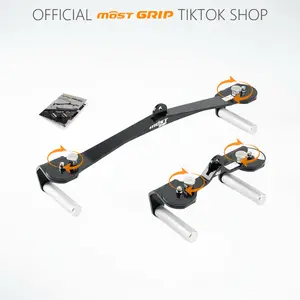 MOST GRIP Lat Pull Down Bar Set with 360° Rotatable Handles, Lat Pulldown Attachments for Whole Back Training, Heavy-Duty Locking LAT Pulldown Bars for Home Gym Cable