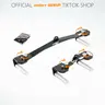 MOSTGRIP Adjustable Rotating Lat Pulldown Bar Set - Long & Short Cable Attachments with 360° Free-Moving & Lockable Grip Angles for Back Workouts